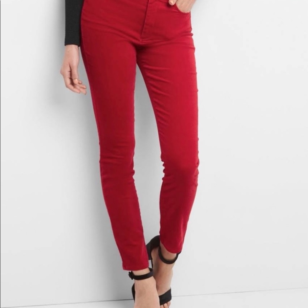 Red Gap Skinny Jeans